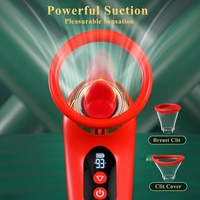 Vibrateur clitoridien à succion 3-en-1 avec 9 modes de léchage de langue et 2 tasses amovibles pour femme