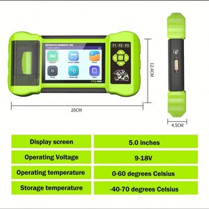 For M300 Motorcycle Diagnostic Tool 2in1 OBD2 Scanner Engine Analyzer 12V <b>Battery</b> <b>Tester</b> 1 Year Warranty - Product Image 4