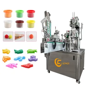 Automatic Clay Cup Play Dough Filling Machine 30g 50g Mud Extrusion Plasticine Modeling Clay Cans Packing Machine