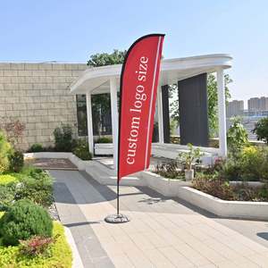 Banderas de Plumas Promocionales Personalizadas, Banderas Colgantes para Playa, de Poliéster Impermeable, Ecológicas, Portátiles, para Agencias de Viajes - Product Image 1