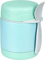 Conteneur à lunch isotherme en acier inoxydable pour enfants de 10 oz avec large ouverture et cuillère, sans BPA, compatible lave-vaisselle (vert)