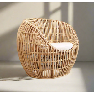 GREENCRAFT Handmade Modern Rattan <b>Accent</b> <b>Chair</b> Stylish Wicker <b>Chair</b> for Bedroom Patio <b>Living</b> <b>Room</b> Decor Vietnam - Product Image 3