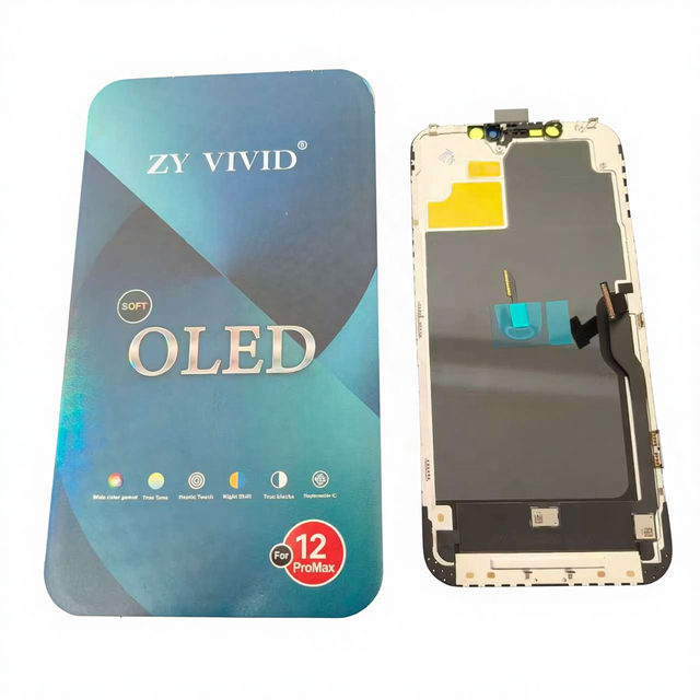ZY Original Mobile Phone Lcds for ZY iPhone 12promax Soft OLED Touch Screen Display Pantalla for Replacement Mobile Accessories