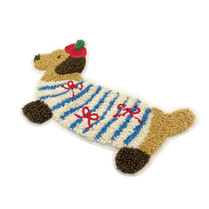新しい漫画の動物装飾ダックスフント服ステッカータオル刺<span class=keywords><strong>Embroidery</strong></span> - Product Image 4