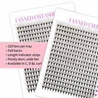 Disques de cils préfabriqués en plastique 3D-10D faits à la main, thermosoudés, et éventails pré-faits à tiges courtes/longues – Vente en gros
