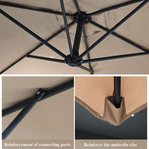 <span class=keywords><strong>Parasol</strong></span> de jardin en acier imperméable et durable, <span class=keywords><strong>parasol</strong></span> de patio de 3 m, <span class=keywords><strong>parasol</strong></span> suspendu en forme de banane, <span class=keywords><strong>parasol</strong></span> de plage, <span class=keywords><strong>parasol</strong></span> cantilever, mobilier d'extérieur - Product Image 3