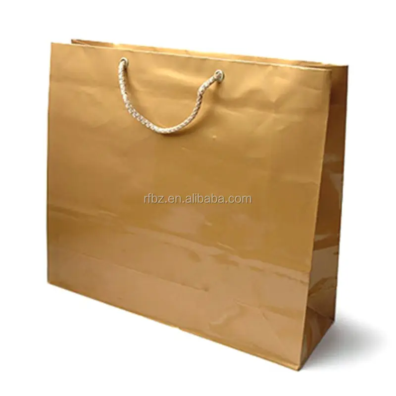 Özel ambalaj zanaat kahverengi Kraft kağıt süpermarket için alışveriş çantası düz kahverengi kraft bakkal kağıt torba