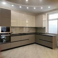 Lemari Dapur Dinding Modular Kayu Lapis Custom, Rel Laci Desain Minimalis Modern 5+ Laci, Ukuran dan Warna Dapat Disesuaikan