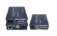 2 puertos VGA Splitter 1x2 UTP Extender 200M por Single Cat5e/6 Cable Video Audio Extender