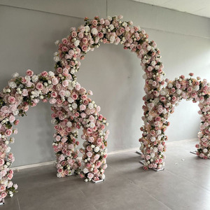 Y-UFA009 Artificial Wedding Flower <b>Arch</b> pink Flower Arrangement <b>Arch</b> Backdrop Silk Flower <b>Arch</b> for Wedding Proposal <b>Decor</b> - Product Image 1