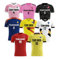 Maillot de football de qualité thaïlandaise 2026 en gros, sublimation rose et noir, uniforme de football pour hommes, tenue de football