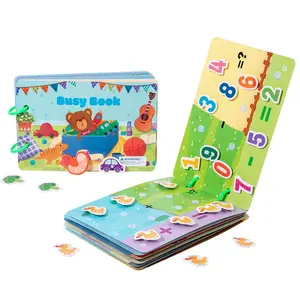 2024 아기 조기 교육 장난감 유아 활동 학습 조용한 책 재사용 가능한 스티커 유치원 바쁜 책