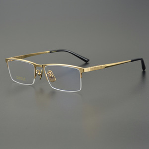 Montatura per Occhiali in Titanio Puro <span class=keywords><strong>di</strong></span> Alta Qualità 2024, Nuova Montatura Semi-Rimless, Occhiali da Vista Ultra Leggeri per Uomo, Montatura per Occhiali Business - Product Image 5