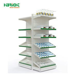 Highbright Single-<b>sided</b> Pharmacy Shelving <b>Unit</b> with Adjustable Angled Tiers - Product Image 4