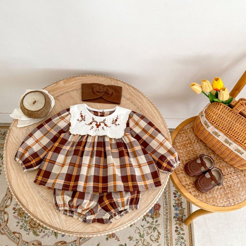 Engepapa Autumn Infant Kids Clothes Plaid