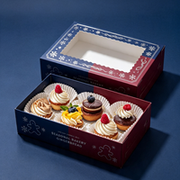 Caja de Papel para Envasado de Alimentos con Impresión Personalizada, Caja de Regalo de Cartón Blanco Reciclable con Tapa para Aperitivos, Galletas y Productos de Panadería