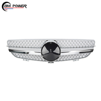 Pour CLK (W209) rénovation TI Style ruban noir maille moyenne grille d'entrée d'air masque 2003-2009