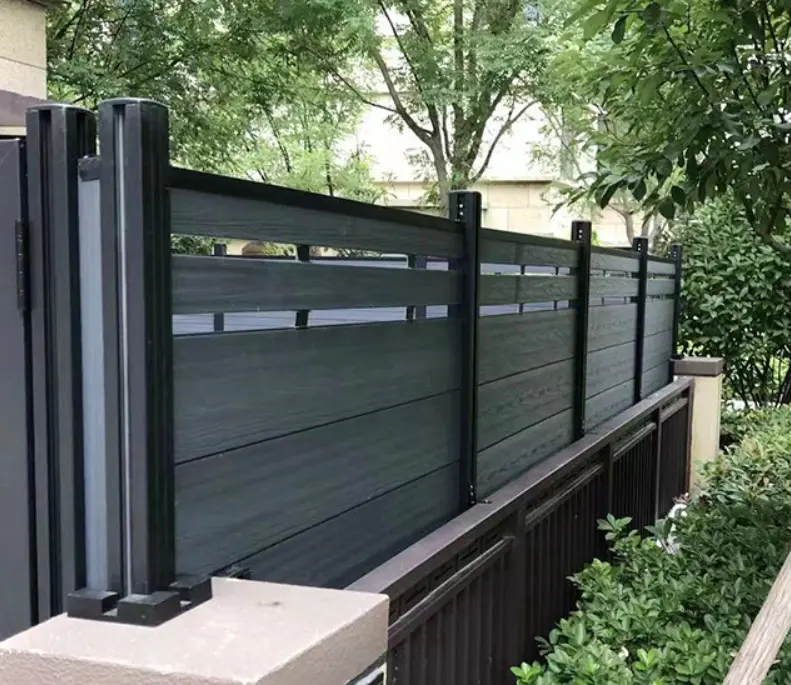Clôture WPC bois panneau de clôture composite plastique directement usine bois composite maison jardin vinyle Clôture composite