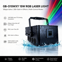 IgresliteI P65 Proyektor Laser RGB Daya Tinggi 15W Tahan Air untuk Luar Ruangan DMX ILDA 30Kpps Animasi Panggung Pertunjukan Laser DJ