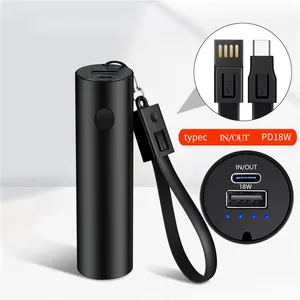 New upgrade PD18 W fast charger with strong LED torch 5000mah mobile phone charger power bank