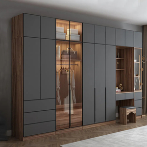 Armario independiente moderno de lujo italiano <span class=keywords><strong>Buran</strong></span> con tocador integrado |   Combinación de Dormitorio de Gran Capacidad que Ahorra Espacio - Product Image 6