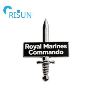 Factory Manufacturer <strong>UK</strong> Classic Marine Pin Brooch Custom Enamel Royal Marines Commando Dagger Lapel Pin Badge - Product Image 2
