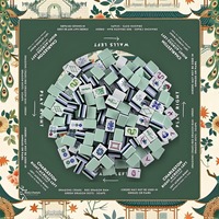 Jeu de Mahjong professionnel américain 4 couches, 160 tuiles, bleu pâle, en acrylique lourd, Imperial Peace