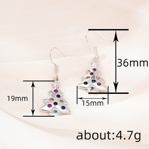 Orecchini Pendenti Natalizi Colorati per Donne, Orecchini Scintillanti per Feste, Gioielli alla Moda - Product Image 4