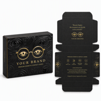 Boîte personnalisée pour lentilles de contact souples à faible MOQ, étui vide pour lentilles de contact, emballage cosmétique avec logo