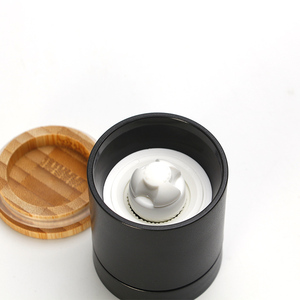 Tapa de bambú ABS para Molino de especias, tarro de vidrio x2 Premium con tapa de cerámica de 140ml, juego de molinillo de sal y - Product Image 2