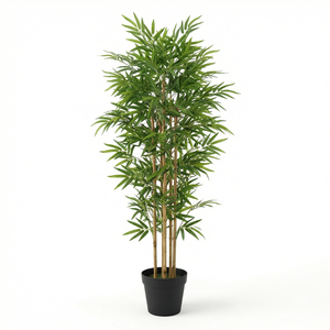 Plante de bambou artificielle, plante verte en pot décorative d'intérieur, arbre pour la décoration de la maison et du bureau, aspect naturel, sans entretien - Product Image 1