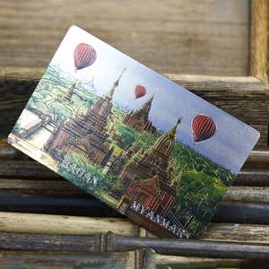 Customised Photo Magnet 6*8 Size Gold Aluminum Foil Sticker Glossy Shwedagon Pagoda Bagan Myanmar Gifts Souvenir Fridge Magnet - Product Image 4