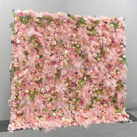 Sunwedding-Fleurs artificielles murales sur panneau en tissu, toile de fond pour mariage, fleurs murales décoratives
