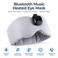 Masque oculaire chauffant sans fil Eveekon avec musique, rechargeable, pour le sommeil et la relaxation