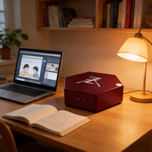 Mini PC Rojo Vino, Soporte Gráfico, Pantalla 4K <span class=keywords><strong>para</strong></span> Estudio de Ilustración y Diseño de Pintura Digital Ligera - Product Image 4