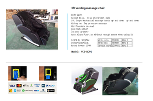 Fente à pièces électrique aéroport centre commercial chaise de <span class=keywords><strong>Massage</strong></span> commerciale à pièces 2024 papier pour états-unis Canada <span class=keywords><strong>afrique</strong></span> - Product Image 2