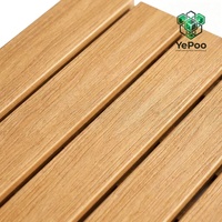 Dalles de terrasse WPC 300x300mm Co-extrusion ASA Ignifugées B1 Résistantes aux UV Emboîtables Étanches Écologiques pour Jardin Extérieur