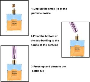 Custom Mini 5ml 8ml Bottom Refillable Luxury Empty Decant Perfume Bottles Portable Aluminum Pump Sprayer with <b>Reed</b> <b>Diffuser</b> - Product Image 5