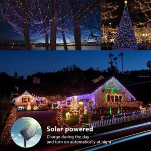 Factory Outlet Outdoor Wasserdichte LED Solar Kupferdraht Weihnachts baum Lichter String IP65 Holiday Lighting Weihnachten Outdoor
