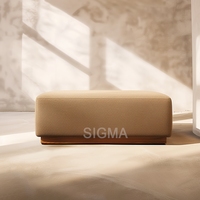 2024 Nuevo diseño Muebles de patio Cojín de teca sólida Sofá sin brazos Sofás de un solo asiento