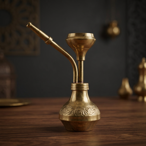 Cachimba Árabe Moderna de Latón Alta con Iluminación LED - Duradera para Uso Comercial en Bares y como Regalo - Product Image 1