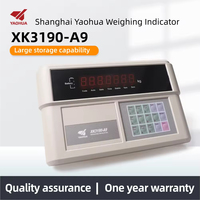 Indicador de Peso para Báscula Industrial XK3190-A9, 1 Millón de Códigos, A/D RS232/485, Compatible con 8 Celdas de Carga, Batería Recargable