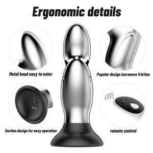 Boîte personnalisée gratuite-Vibrant sans fil Télécommande en acier inoxydable Butt Plug Sex Toys pour hommes <span class=keywords><strong>Gay</strong></span> Homme Vibrateur Femme Gode <span class=keywords><strong>Cul</strong></span> - Product Image 3