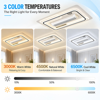 Ventilateur de plafond LED sans pales à circulation d'air bidirectionnelle, boîtier fin, service OEM/ODM personnalisé pour hôtels et villas