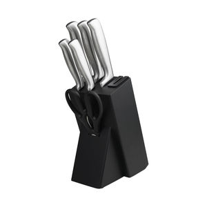 7-piece High Hardness Stainless Steel Integrated Full Steel Handle Kitchen <b>Knife</b> <b>Set</b> with Block - Product Image 1