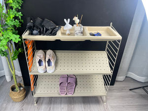 Prêt à expédier : Organisateur de chaussures convertible à 3 niveaux, étagère à chaussures suspendue en métal, grande capacité (24 paires), noir, moderne - Product Image 3