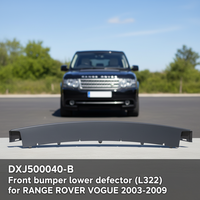 DXJ500040-B Bande de garniture inférieure de pare-chocs avant, accessoires de déflecteur inférieur de pare-chocs avant (L322) pour RANGE ROVER VOGUE 2003-2009