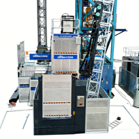 Élévateur de chantier incliné pour levage de mât, équipement de levage 2000KG SC200/200, engrenage moteur haute efficacité pour projets de construction