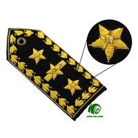 Kango Epaulettes Papan Bahu Bordir Garis Emas Perak untuk Kemeja Seragam Upacara Desain Warna Kustom Layanan OEM