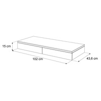 Commande en gros de 300 unités, table de maquillage murale flottante en bois avec miroir et tiroirs